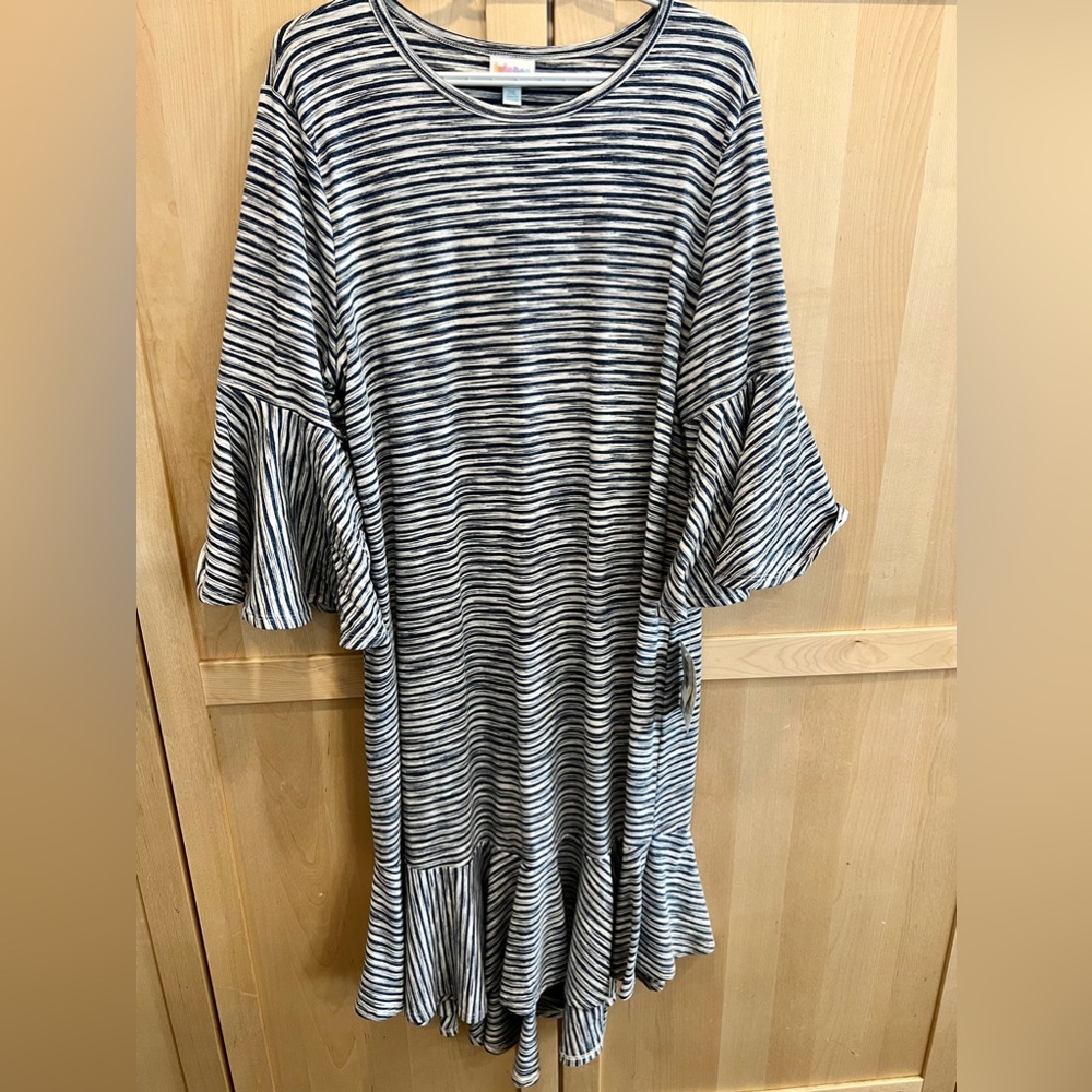 Bell-Sleeve Swing Dress